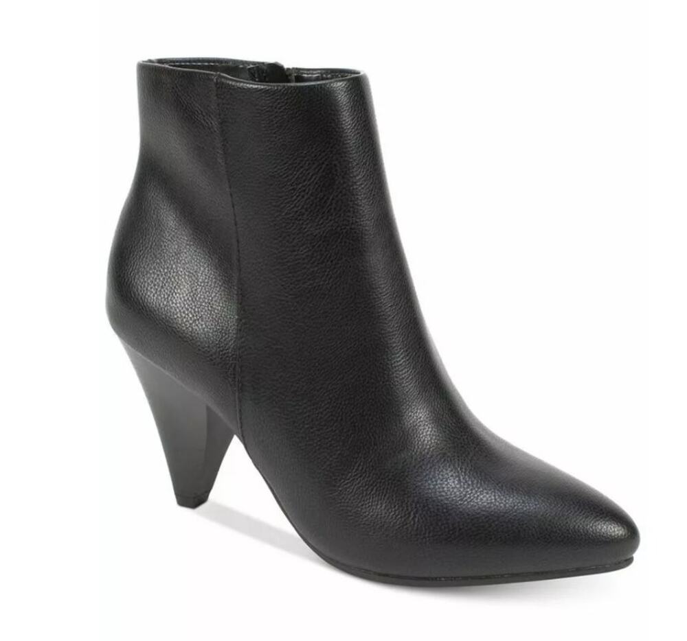 SEVEN DIALS Calzada Womens Black Cone Heel Zip Up Ankle Boot / NEW / Size 11